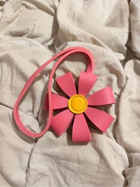 Free People Pink Daisy Leather Bag Charm
